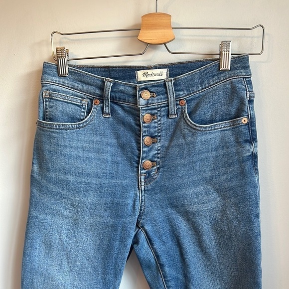 Madewell 9” Mid Rise Skinny Crop Jeans Dewey Light Wash SZ 27 - Picture 5 of 8